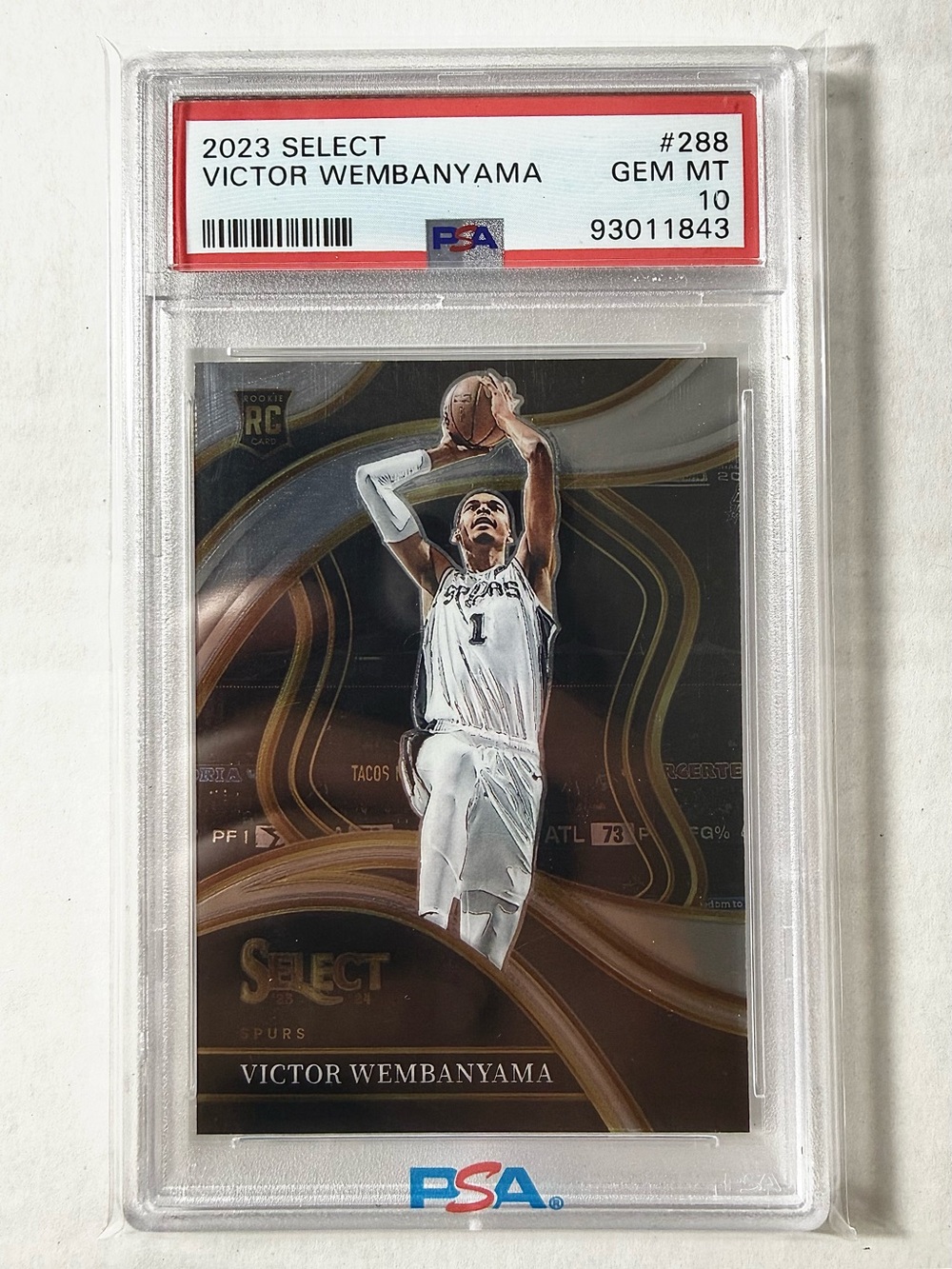 Panini Select Victor Wembanyama Basketball Card - White, Black, Gold